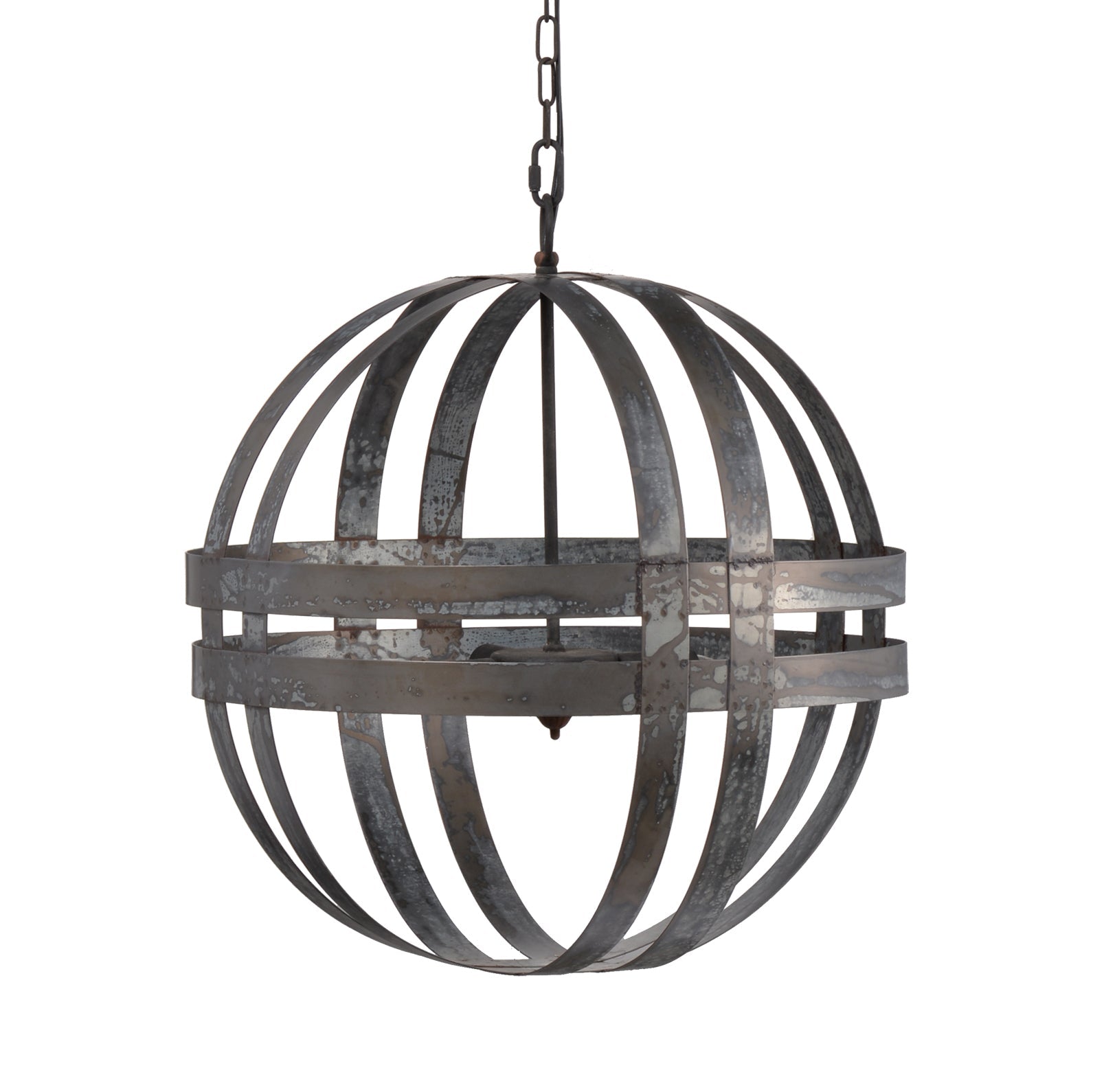 Chandelier 4-Light Galvanized Hanging Adjustable Chain Dining Room