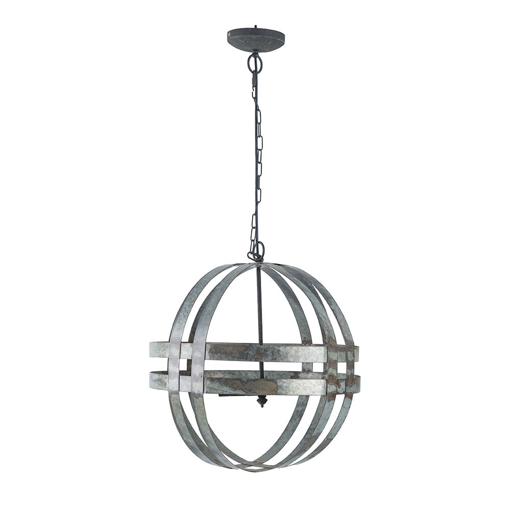 Chandelier 4-Light Galvanized Hanging Adjustable Chain Dining Room