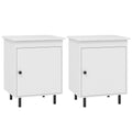 Nightstand Mid Century End Tables with Door