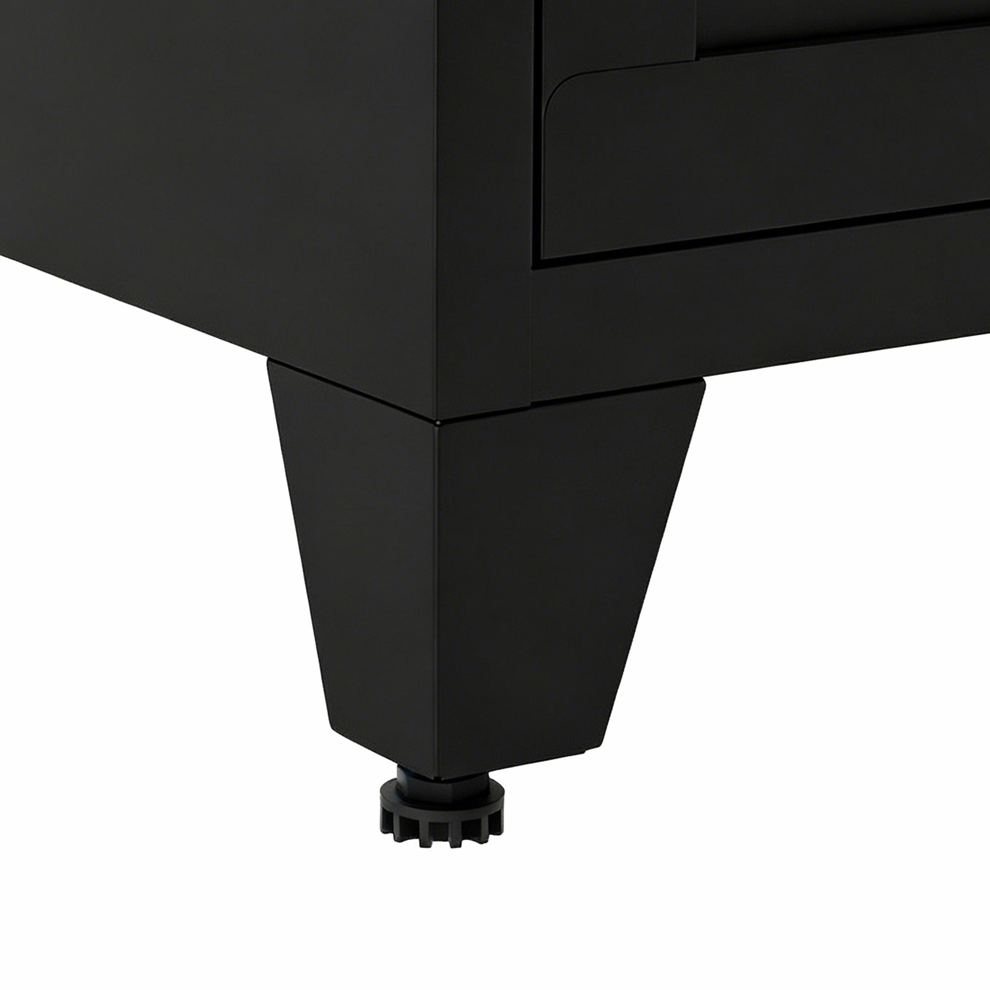 Dresser Low-Profile 7-Drawer Black Steel Smooth Glide 47.3x15.8x30.8 In