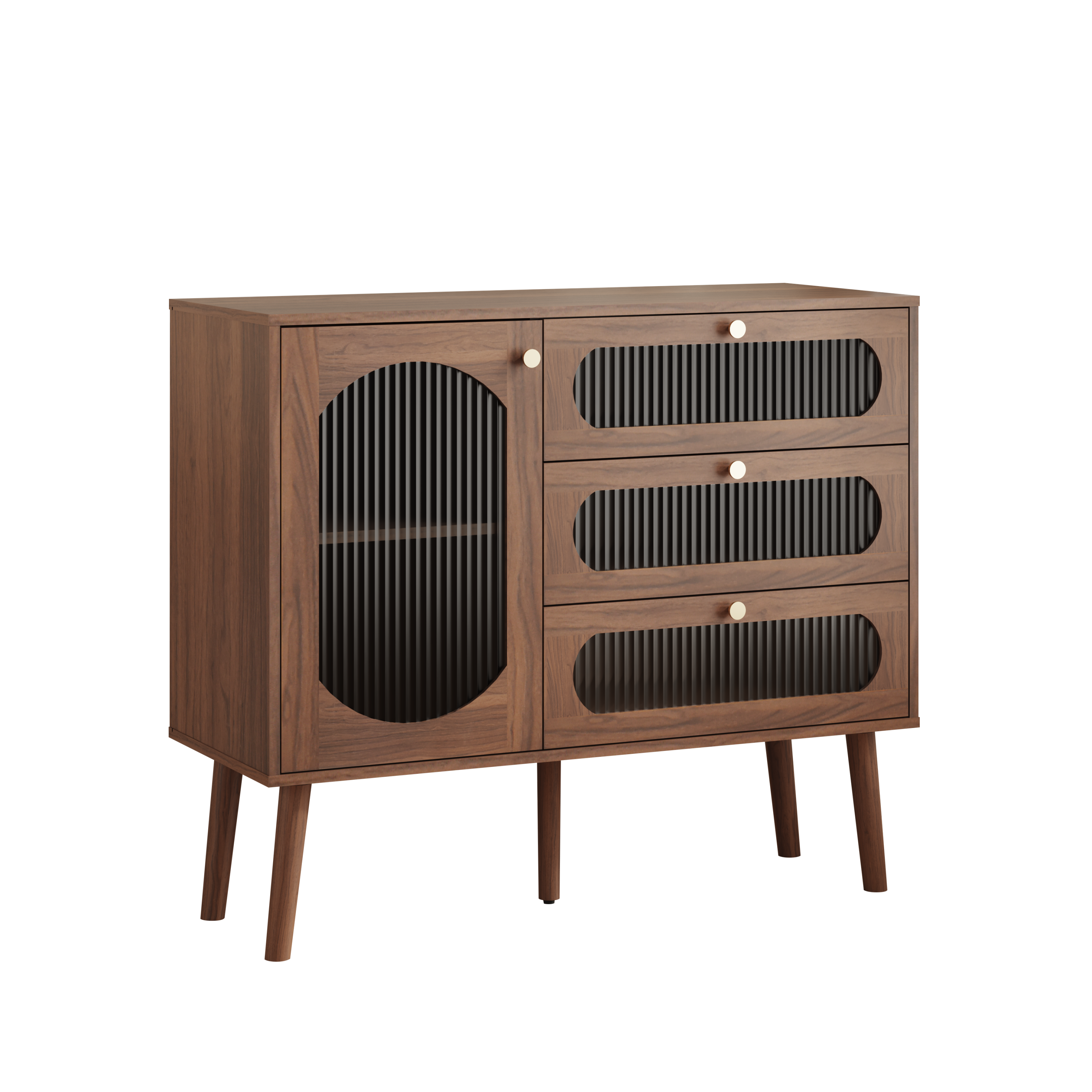 Chest of Drawers 3-Drawer Natural Particle Board 4 Legs 39.37x31.69 In
