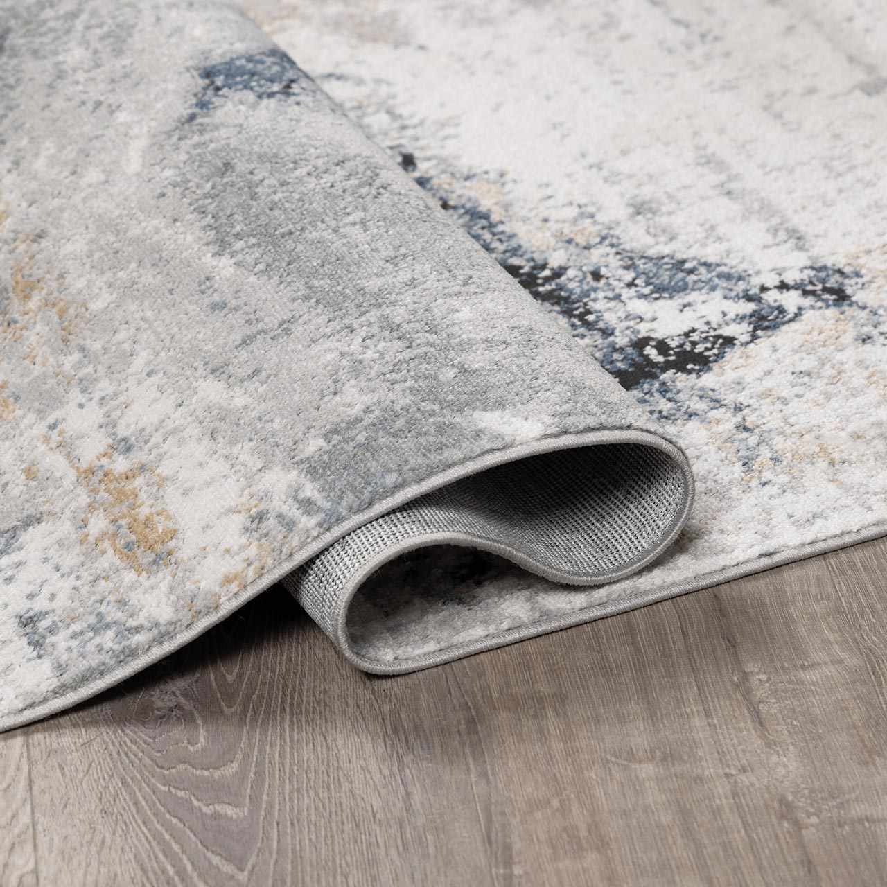 Kirkland Dark Blue Marble Rug