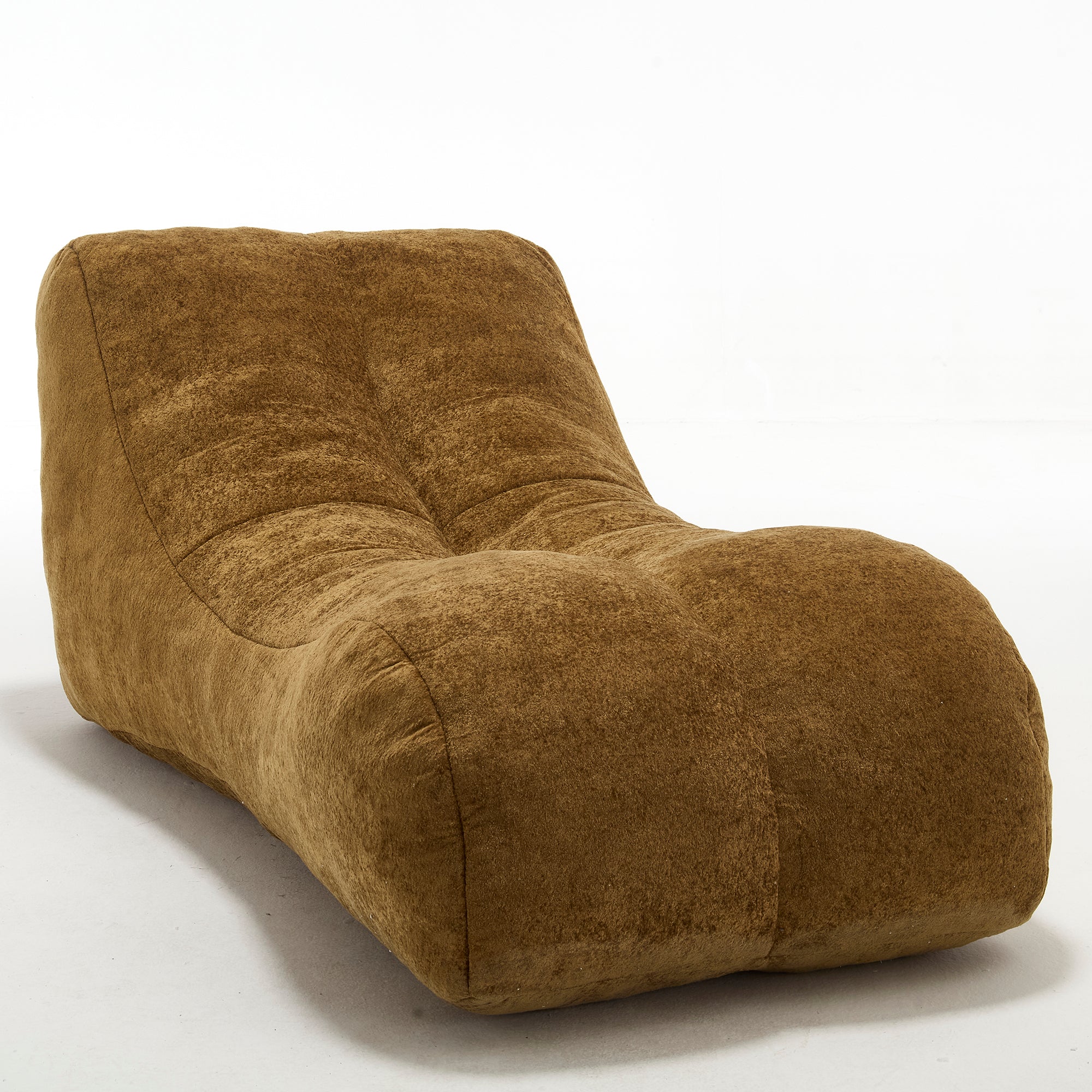 Bean Bag Sofa Chair Polyester Brown Foam Adult 59x30x23.6 In